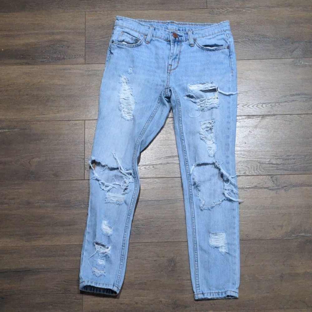BDG Light Blue Distressed Boyfriend Jeans